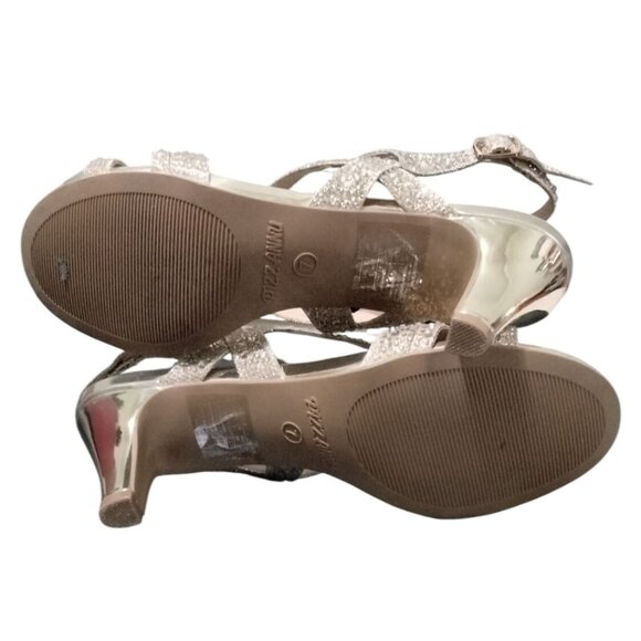 Pizz Annu Amelia Size 7 Rhinestone Heeled Sandals Strappy Design Luxurious Look - Picture 8 of 8